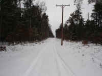 Houghton Lake, Snowmobiling, power lines north M-18